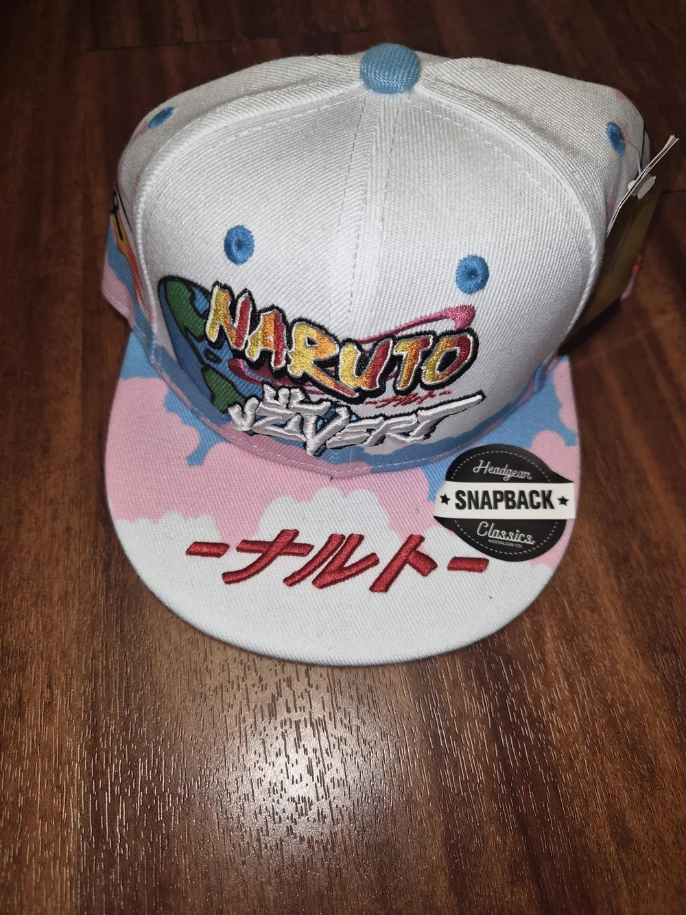 Naruto Kids Snapback Hat - White, Pink & Blue